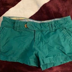 Women’s green shorts